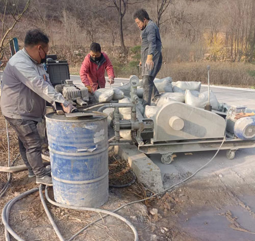 乐亭路面下沉注浆